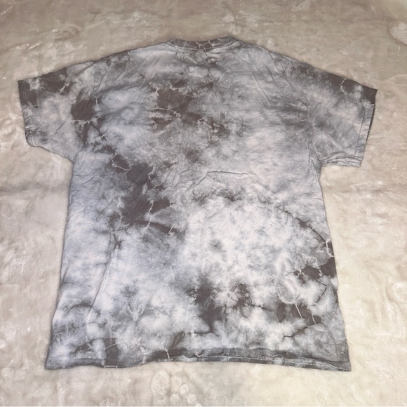 Pacsun Grey Crystal Wash Tie Dye Love Is Dead Embroidered Graphic Tshirt Size M - Picture 6 of 9